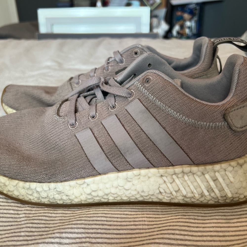 Adidas Men's Taupe and Cream Sneakers